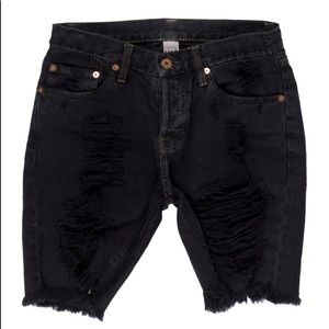 NSF mid rise knee shorts